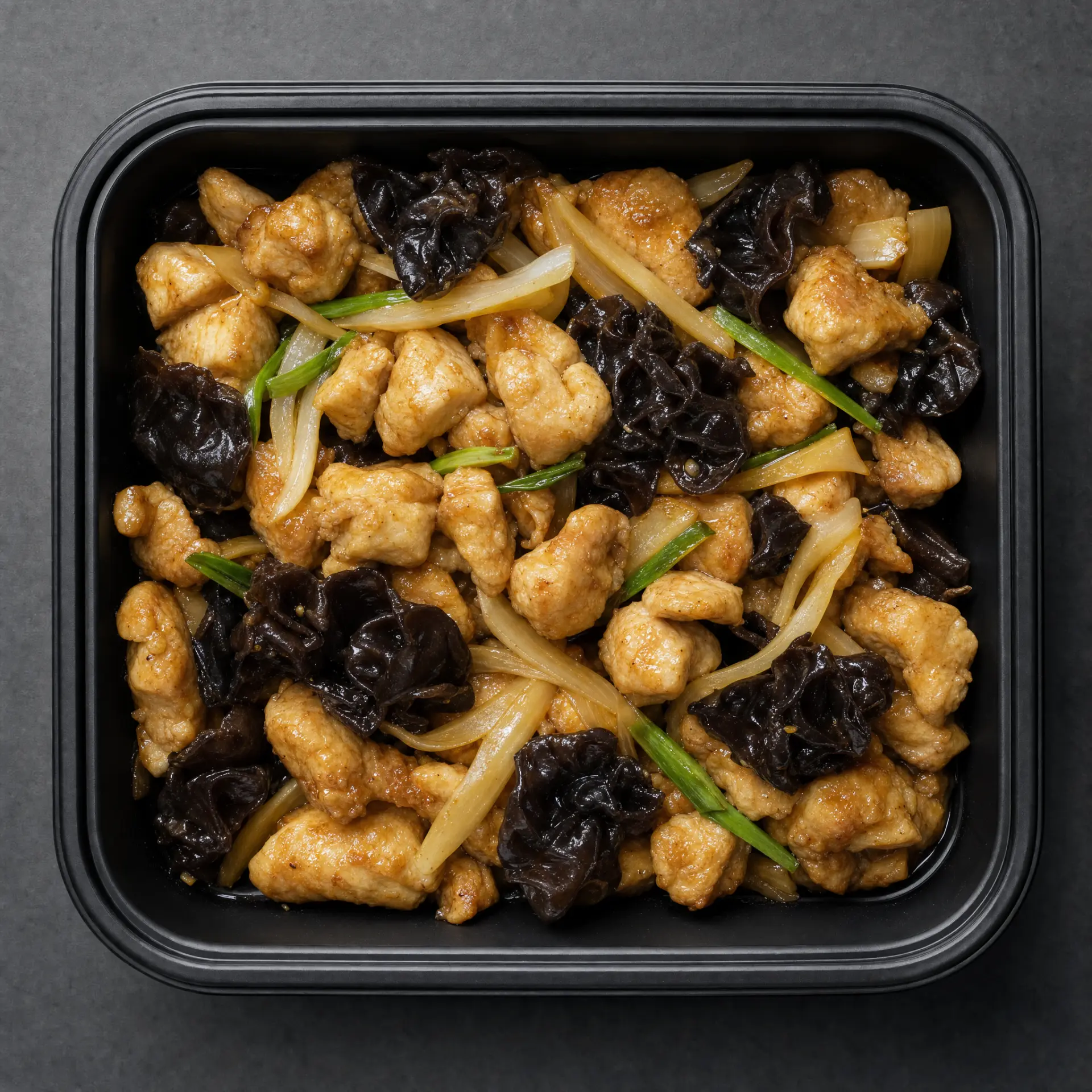 Poulet champignons noirs et bambous